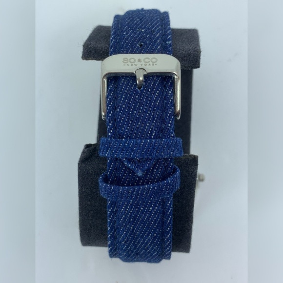 So & Co Blue Denim Watch J154P33 NWT - Picture 4 of 8